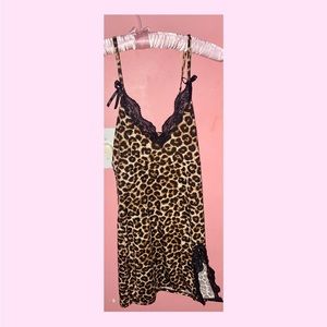 Leopard nightie lingerie slip